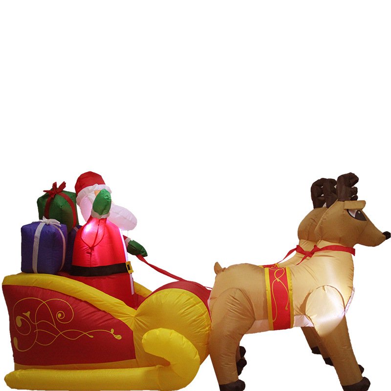 Outdoor Led Inflatable Santa Snowman Elk Airblown Christmas Garden Decoration Fun Kids Toy Gift - 11