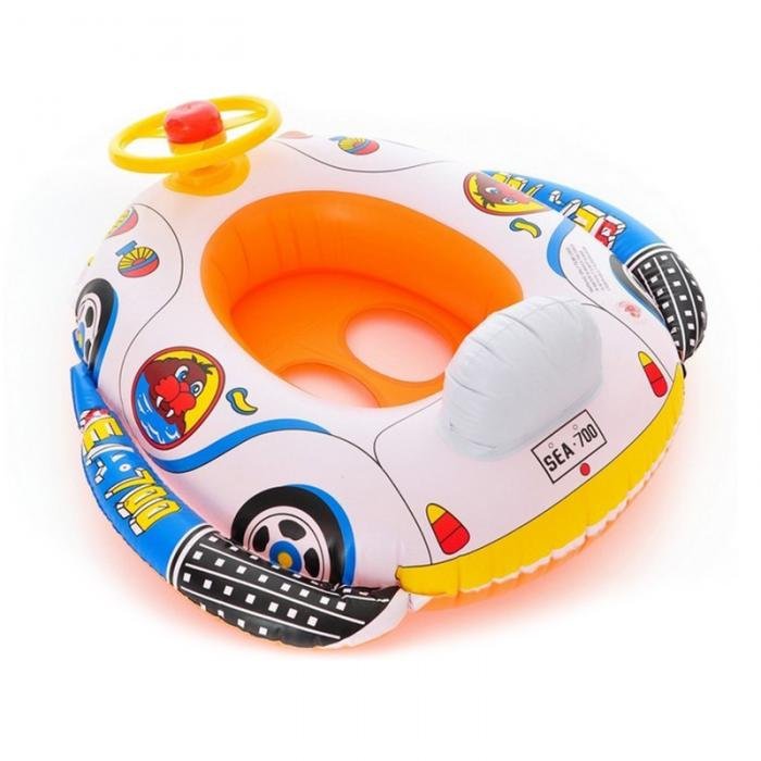 Kids Inflatable Lifebuoy Baby Swim Ring Seat Car Shape Float Boat Swim Aid Trainer Cartoon Design With Wheel Horn - 6 Kids Inflatable Lifebuoy Baby Swim Ring Seat Car Shape Float Boat Swim Aid Trainer Cartoon Design With Wheel Horn - 6