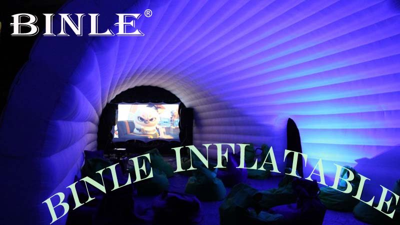 Extralong Led Lighting Inflatable Tunnel Tent Party Dome Cover For Movie Screen Events - 6