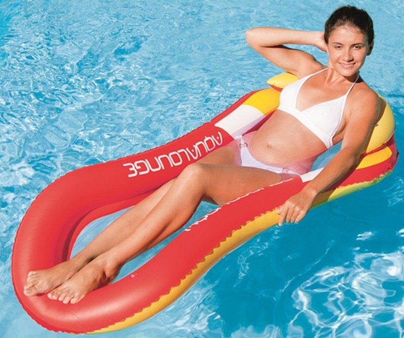 Inflatable Pool Float Hammock Lounger Bed For Adults Beach Swimming Relaxation Chair With Durable Material - 1 Inflatable Pool Float Hammock Lounger Bed For Adults Beach Swimming Relaxation Chair With Durable Material - 1