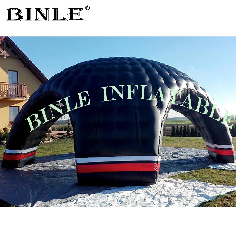 Outdoor Inflatable Black Dome Tent Igloo Luxurious 4entrance Design For Parties Meetings Sports Events - 1