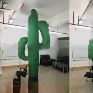 Mzqm 11 5 Ft H Green Plant Inflatable Cactus Tree Led Cacti Replica With Light For Decoration