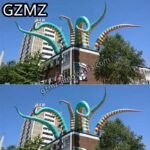 Mzqm Inflatable Octopus Legs Green Tentacles Building - 3