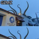 Mzqm Silvery Occupational Inflatable Octopus Leg For Building Decoration Jellyfish Tentacles Legs - 3