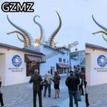 Mzqm Silvery Occupational Inflatable Octopus Leg For Building Decoration Jellyfish Tentacles Legs - 2