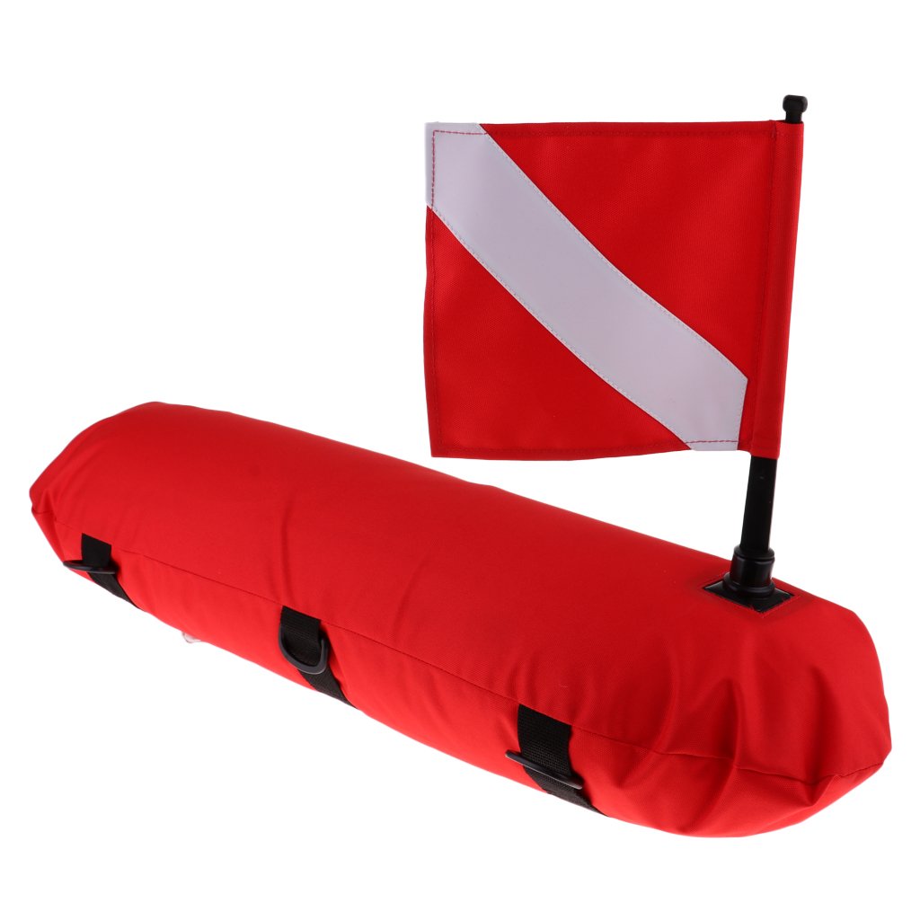 Magideal Inflatable Scuba Diving Spearfishing Signal Float Buoy With Dive Flag Down Banner - 9