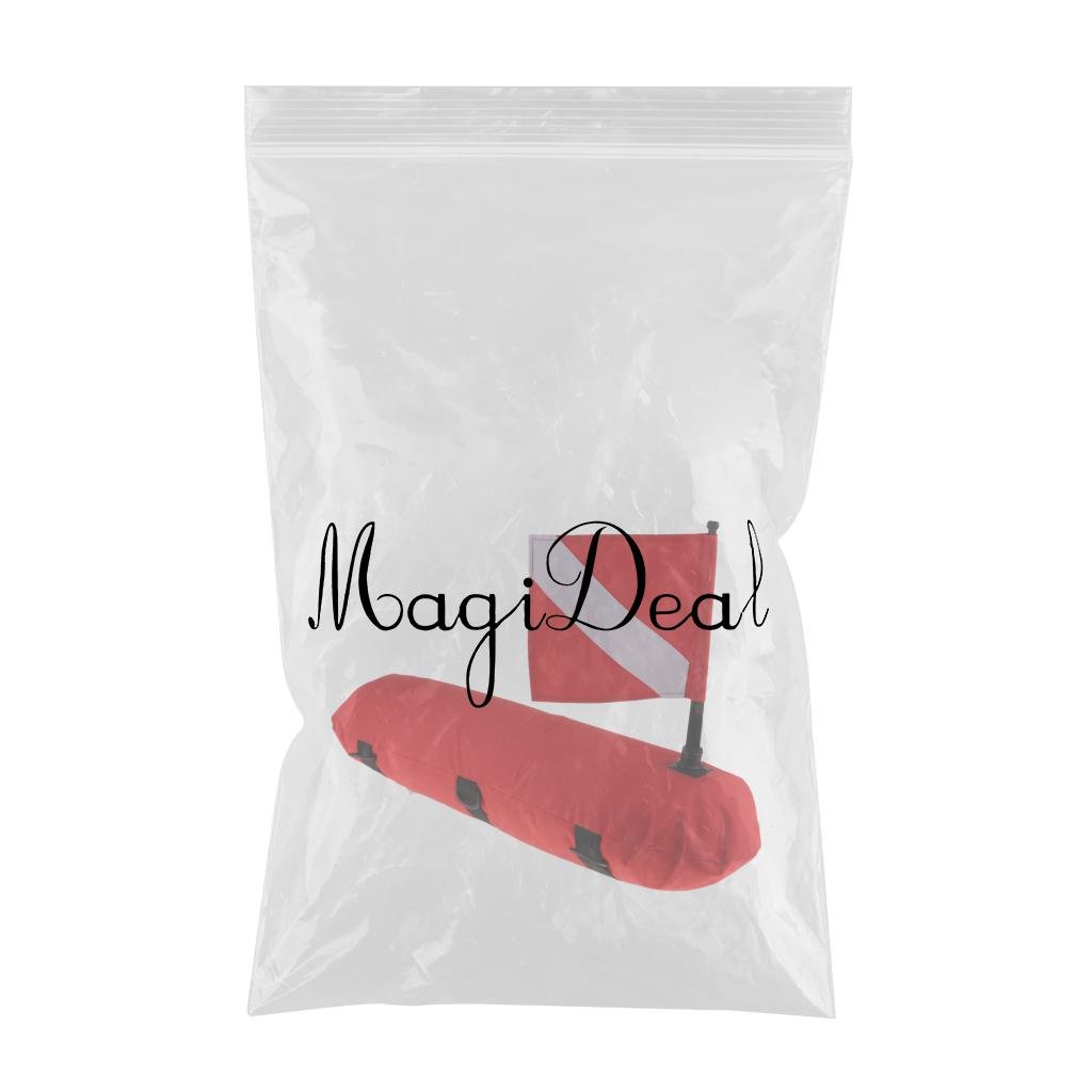 Magideal Inflatable Scuba Diving Spearfishing Signal Float Buoy With Dive Flag Down Banner - 10