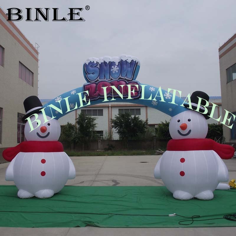 Outdoor Inflatable Christmas Snowman Arch Giant Holiday Yard Decoration Festive Xmas Display Prop - 2 Outdoor Inflatable Christmas Snowman Arch Giant Holiday Yard Decoration Festive Xmas Display Prop - 2