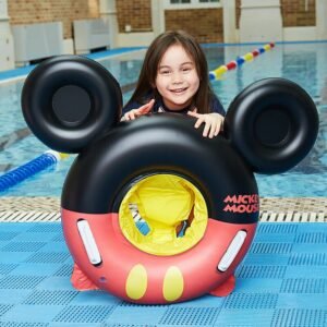 Mickey Mouse Cartoon Kids Swimming Ring Baby Inflatable Pool Float Toy Bed - 2