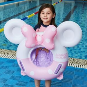 Mickey Mouse Cartoon Kids Swimming Ring Baby Inflatable Pool Float Toy Bed
