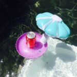 Mini Inflatable Drink Can Holder Pvc Floating Umbrella Swimming Pool Bathing Beach Party Toy Ys-buy