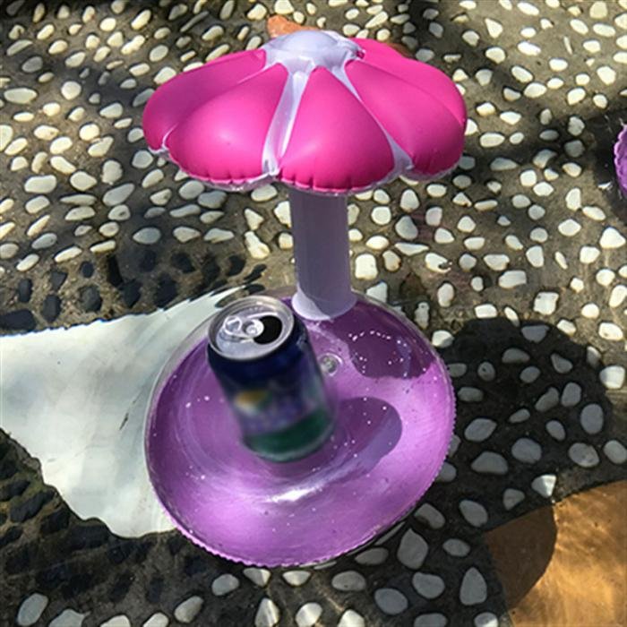 Mini Inflatable Pvc Drink Holder With Floating Umbrella For Swimming Pool Beach Parties And Bathing Fun - 9 Mini Inflatable Pvc Drink Holder With Floating Umbrella For Swimming Pool Beach Parties And Bathing Fun - 9