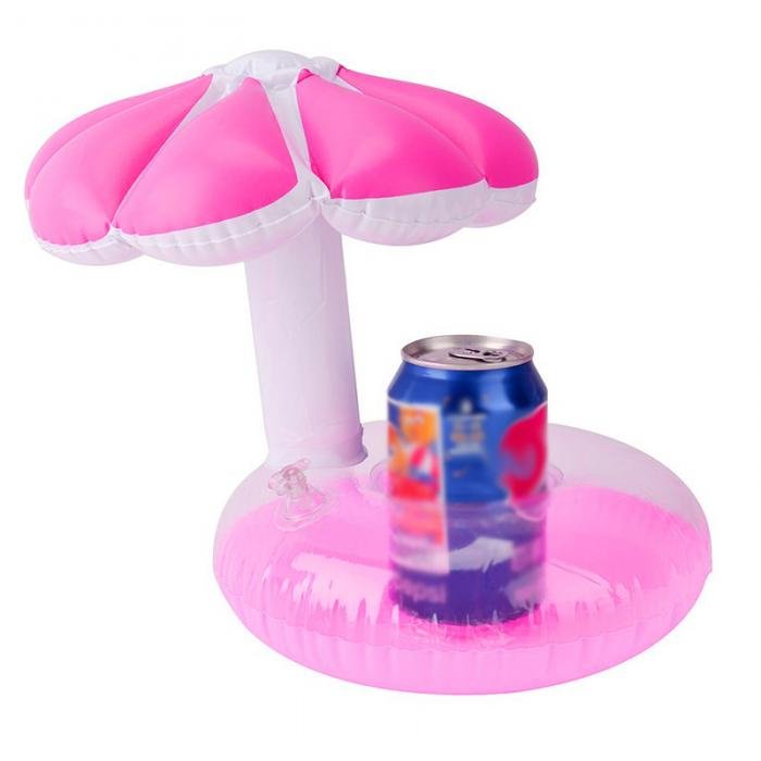 Mini Inflatable Pvc Drink Holder With Floating Umbrella For Swimming Pool Beach Parties And Bathing Fun - 3 Mini Inflatable Pvc Drink Holder With Floating Umbrella For Swimming Pool Beach Parties And Bathing Fun - 3