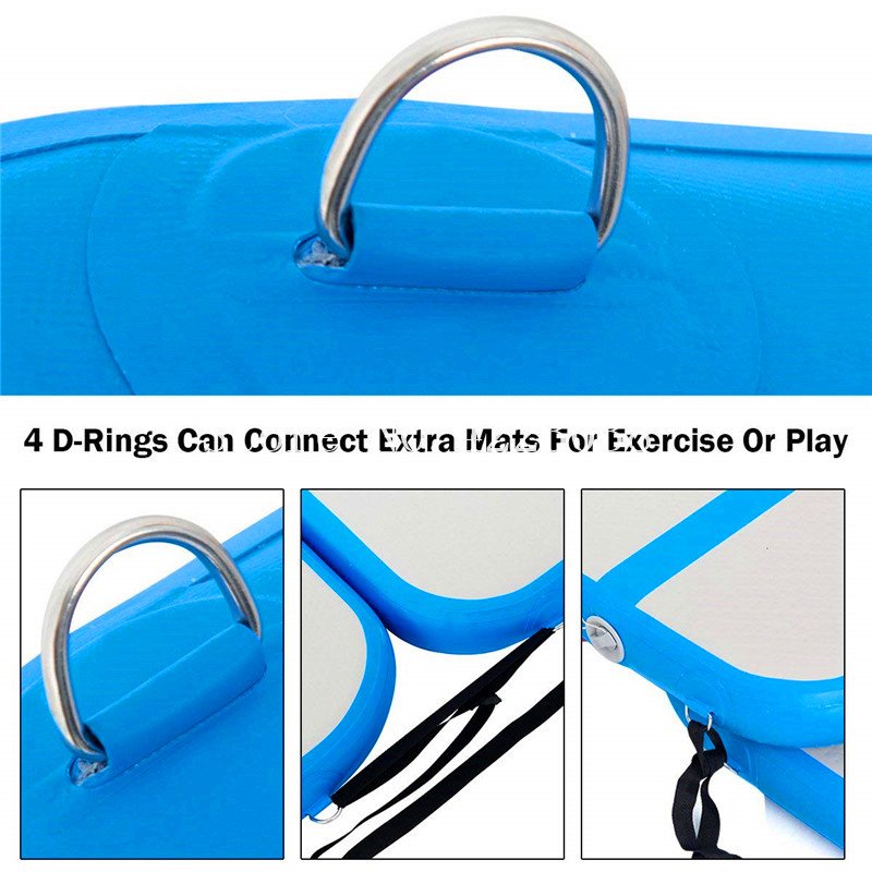 Mini Inflatable Gymnastics Airtrack Yoga Air Trampoline Training Mat For Taekwondo Cheerleading Birthday Parties - 12