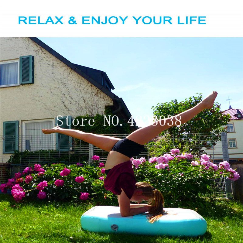 Mini Inflatable Gymnastics Airtrack Yoga Air Trampoline Training Mat For Taekwondo Cheerleading Birthday Parties - 13
