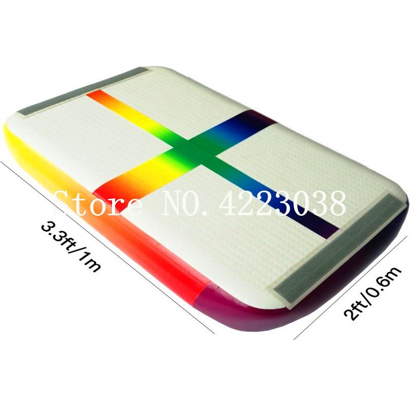 Mini Inflatable Gymnastics Airtrack Yoga Air Trampoline Training Mat For Taekwondo Cheerleading Birthday Parties - 1