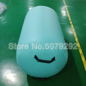 Mint Green Inflatable Air Roller On Customized 100cmx60cm 100cmx85cm Barrel For Gymnastics Training Gym - 2