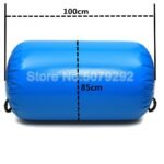 Mint Green Inflatable Yoga Roller For Gymnastics Customized Size 100x85cm 60cm Dia Air Barrel Track - 3