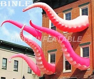 Most Popular Novel Building Decoration Giant Pink Inflatable Octopus Tentacles Leg For Promotional - 2