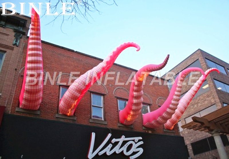 Giant Pink Inflatable Octopus Tentacles Novel Building Decoration For Promotions Events - 3