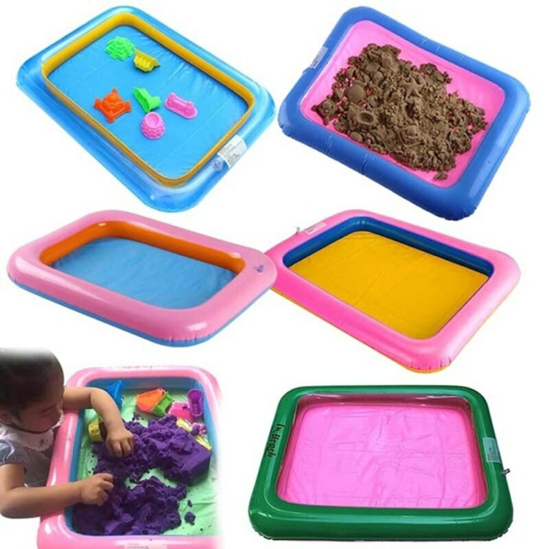 Multi-function Inflatable Sand Tray Sandbox For Children Kids Indoor Playing Clay Color Mud Toys Accessories
