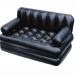 Multifunctional Inflatable Sofa Leather Folding Bed Furniture Garden Bedroom Portable Soft For 2 Person - 3