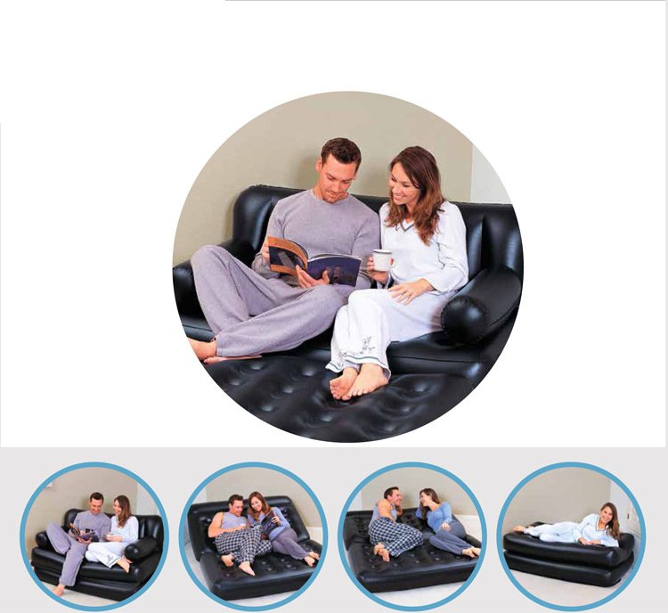 Luxurious 2person Multifunctional Inflatable Leather Sofa Bed Portable Folding Furniture For Garden Bedroom - 6 Luxurious 2person Multifunctional Inflatable Leather Sofa Bed Portable Folding Furniture For Garden Bedroom - 6