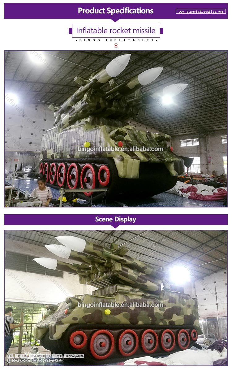 Multisize Inflatable Missile Tank Toy Giant Educational Balloon Model For Kids Learning And Fun - 1 Multisize Inflatable Missile Tank Toy Giant Educational Balloon Model For Kids Learning And Fun - 1