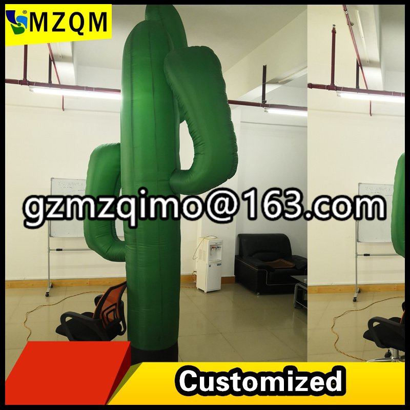 115ft Green Inflatable Led Cactus Plant Decorative Lighted Mzqm Cacti Replica For Parties Events And Home Dcor - 5