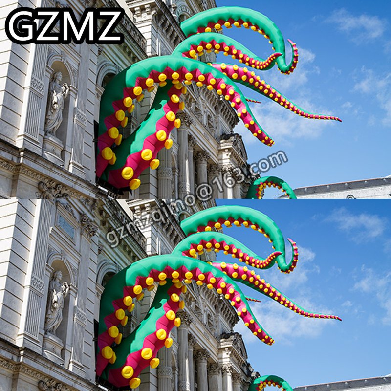 Mzqm Deluxe Green Inflatable Octopus Tentacles For Creative Building And Fun Outdoor Play - 6 Mzqm Deluxe Green Inflatable Octopus Tentacles For Creative Building And Fun Outdoor Play - 6