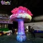 Newly Design 4mh Inflatable Lighting Led Mushroom Flower Aerated Bespoke Plant Standing Decorating Lamp - 4