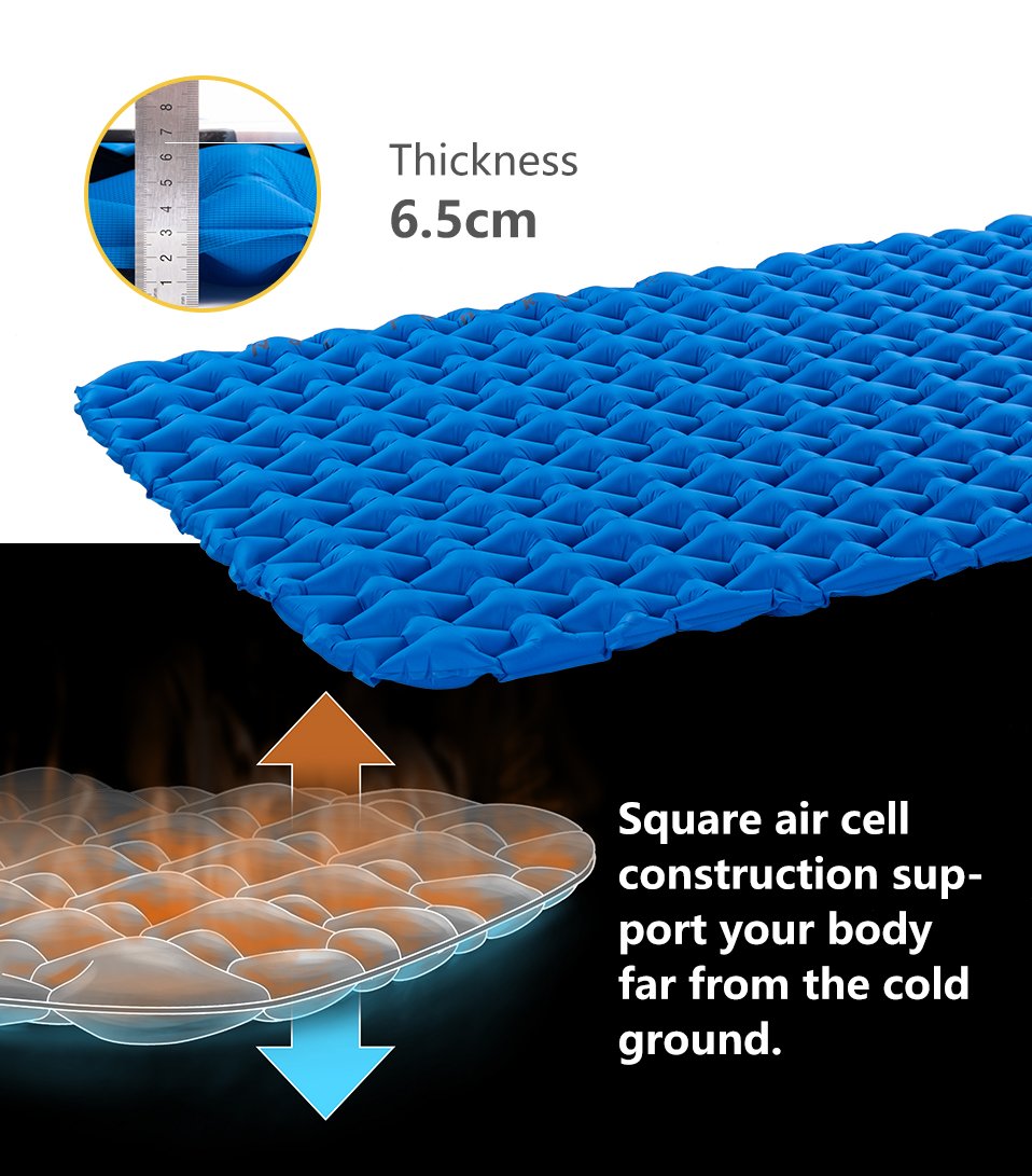 Naturehike Singledouble Person Waterproof Inflatable Camping Mat Air Pad Mattress With Portable Bag - 3