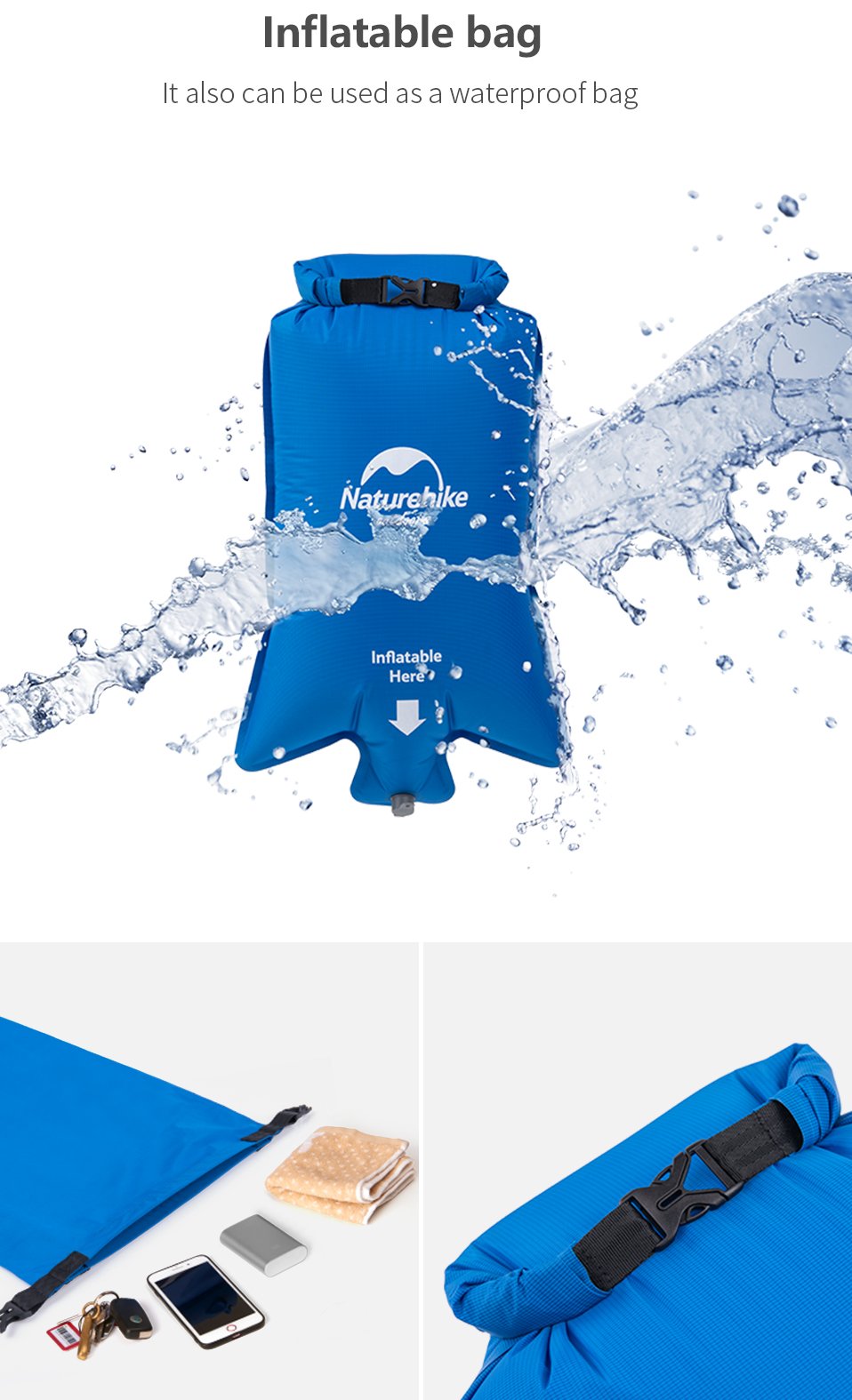 Naturehike Singledouble Person Waterproof Inflatable Camping Mat Air Pad Mattress With Portable Bag - 7