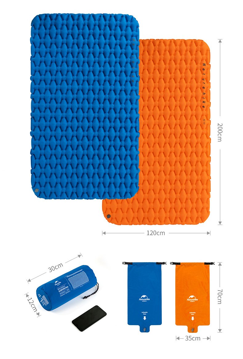 Naturehike Singledouble Person Waterproof Inflatable Camping Mat Air Pad Mattress With Portable Bag - 2