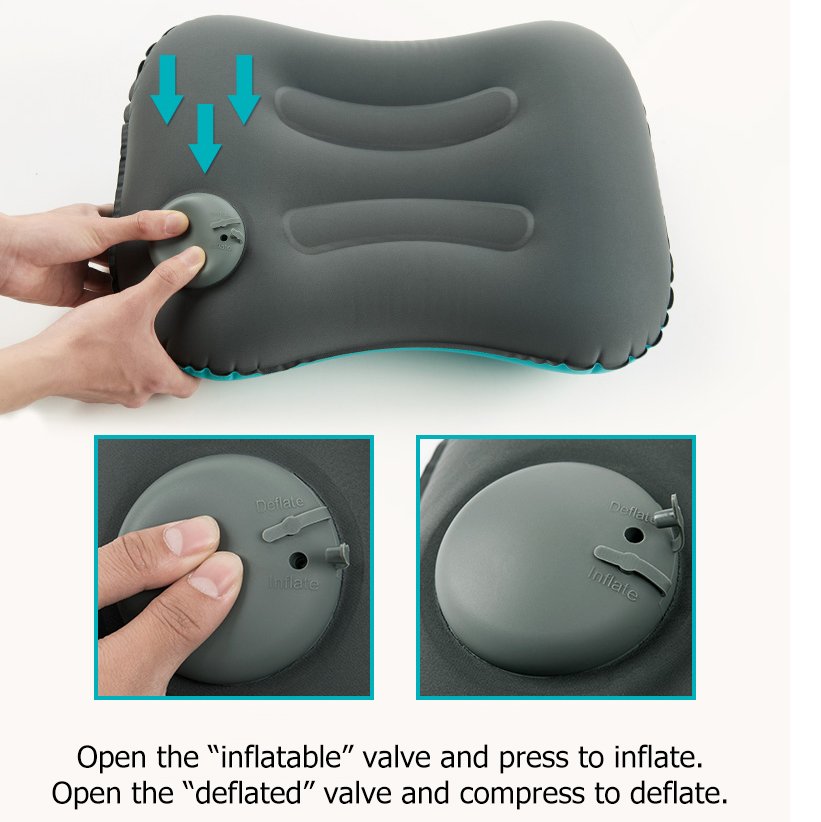 Naturehike Ultralight Compact Portable Camping Pillow Upgraded Handpress Inflatable Air Pillow For Backpacking Travel - 7