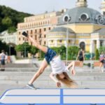 6m7m8m X1mx0 2m Inflatable Gymnastics Airtrack Tumbling Air Track Floor Trampoline For Home Use Training Cheerleading Beach - 5
