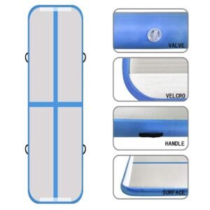 6m7m8m X1mx0 2m Inflatable Gymnastics Airtrack Tumbling Air Track Floor Trampoline For Home Use Training Cheerleading Beach - 2