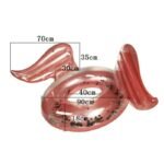 Adults Sequin Inflatable Pool Float Angel Wing Shape Swim Ring Circle Swimming Tube Toys - 2