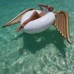 Inflatable Angel Swimming Float Wings Ring Pool Tube Raft Summer Water Toy - 3