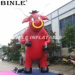Outdoor Decoration Red Color Giant Inflatable Bull Cartoon Model For Advertising - 2