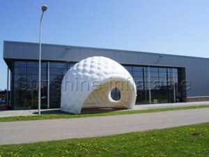 6mw White Golf Marquee Igloo Tent Inflatable Dome With Two Windows For Event Party Promotion - 2