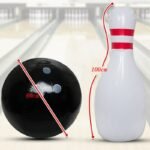 Novelty Giant Inflatable Bowling Set For Kids Outdoor Lawn Yard Games Family Jumbo 40 Inch Pins & 24 Ball Christmas Gift - 2