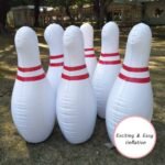 Novelty Giant Inflatable Bowling Set For Kids Outdoor Lawn Yard Games Family Jumbo 40 Inch Pins & 24 Ball Christmas Gift - 5