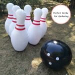 Novelty Giant Inflatable Bowling Set For Kids Outdoor Lawn Yard Games Family Jumbo 40 Inch Pins & 24 Ball Christmas Gift - 6