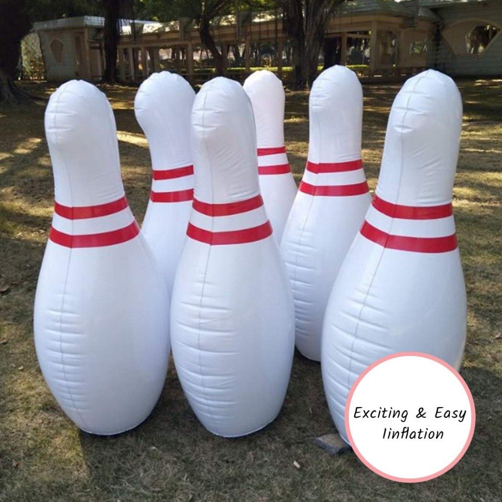 Jumbo 40inch Giant Inflatable Bowling Set For Kids Outdoor Family Lawn Yard Games Perfect Christmas Gift - 3