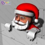 Original 5x2 7x3 9mh Inflatable Santa Claus Climbing Model For The Top Roof Aerated Christmas Festival Decoration - 5