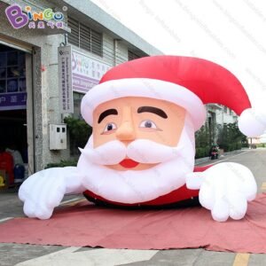 Original 5x2 7x3 9mh Inflatable Santa Claus Climbing Model For The Top Roof Aerated Christmas Festival Decoration - 2