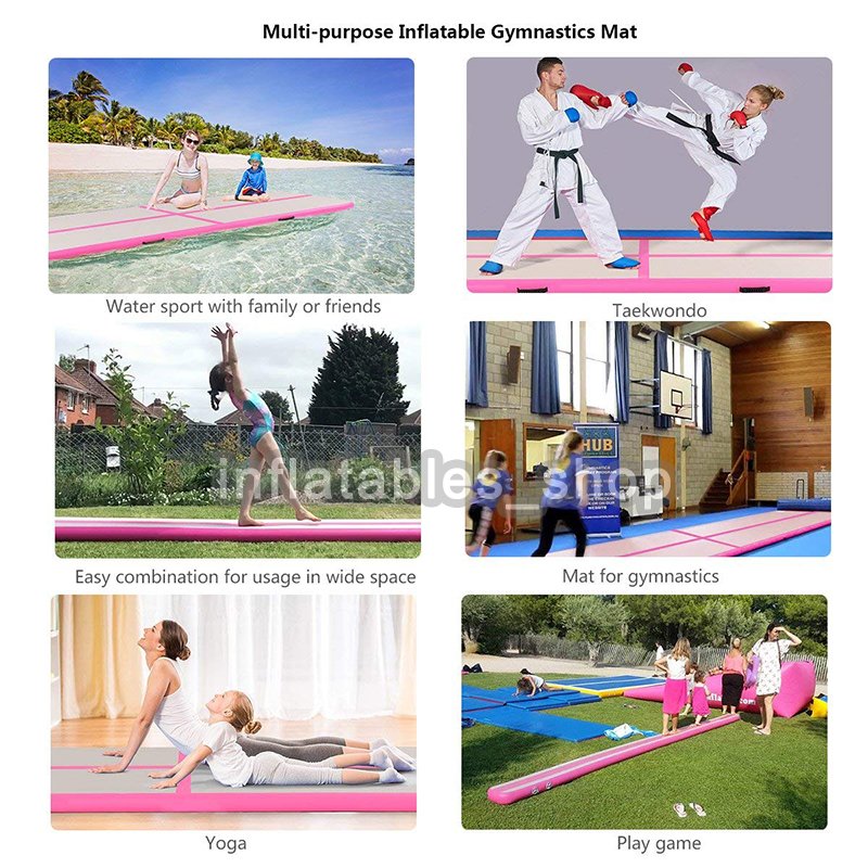 3x1x02m Inflatable Airtrack Tumbling Mat Highdensity Dwf Material Air Gymnastics Track With Pump - 4