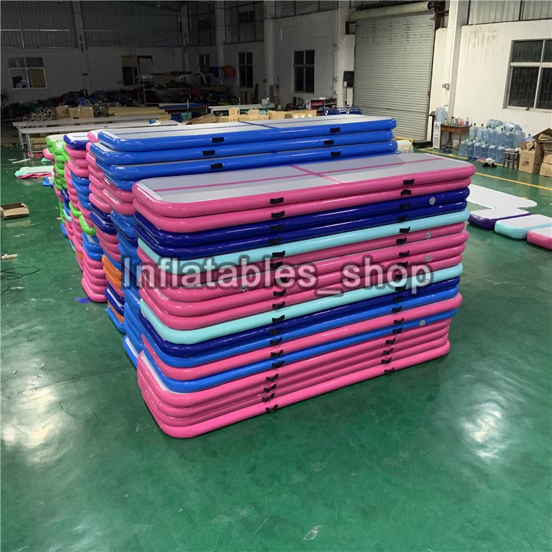 3x1x02m Inflatable Airtrack Tumbling Mat Highdensity Dwf Material Air Gymnastics Track With Pump - 8