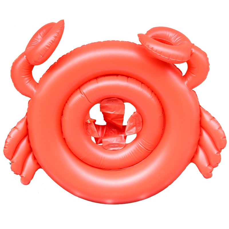Kids Inflatable Crab Seat Ring Red Baby Swimming Life Buoy Safety Float Pool Toy - 3 Kids Inflatable Crab Seat Ring Red Baby Swimming Life Buoy Safety Float Pool Toy - 3